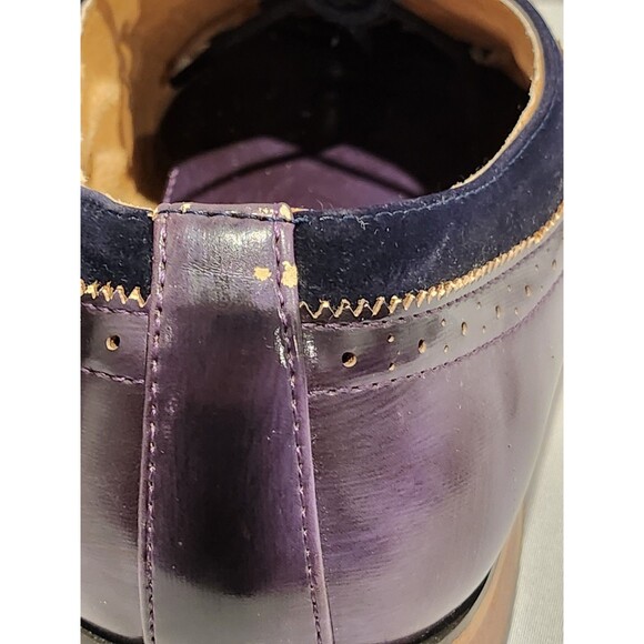 Gino Vitale Men\'s Lace Up Medallion Toe Dress Shoes Purple Size 13 main image 6